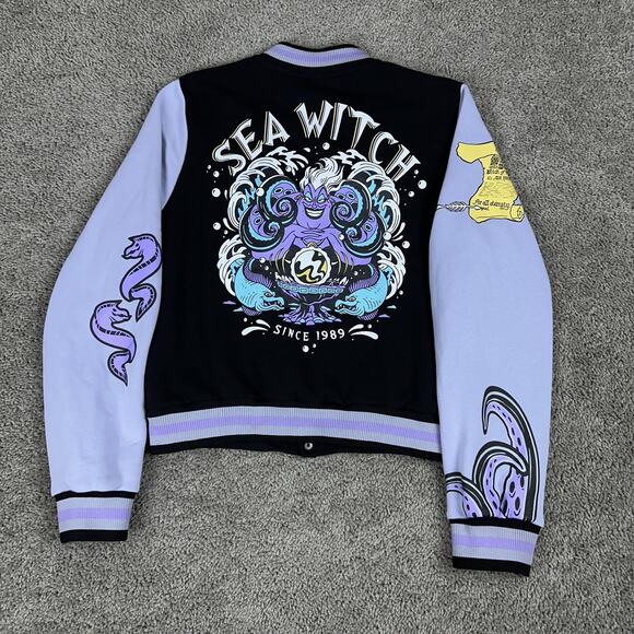 Disney Ursula Sea Witch Jacket Womens Medium Varsity Hot Topic Little Mermaid - Picture 8 of 13